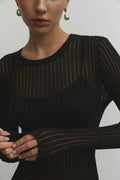 See Through Knit Top - DippedShop Wholesale - #3203