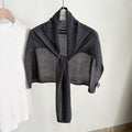 Casual Solid Color Breathable Shrug Shawl Wrap 6W6NSC53