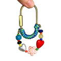 Beaded Heart Bag Charm - DippedShop Wholesale - #8163