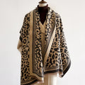 Leopard Print Cashmere-Feel Shawl Wrap Scarf 6W6NSC94