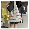 Color Block Tassel Beach Tote - DippedShop Wholesale - #9987