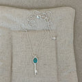 Trendy Turquoise Key Pendant Chain Necklace 6W6JNC445