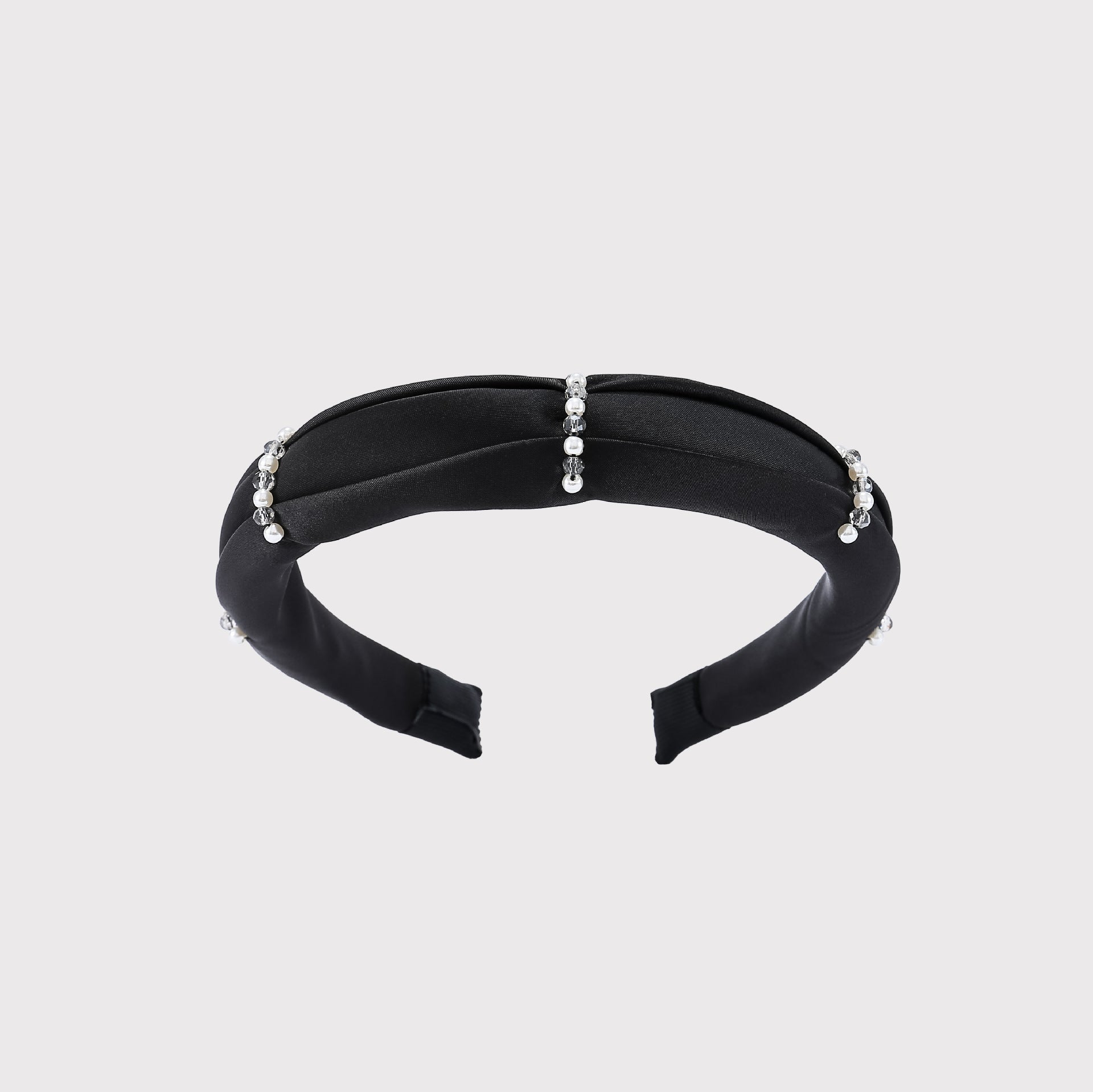 Stylish Solid Color Pearl Statement Headband MK2SPM6W6HBD24