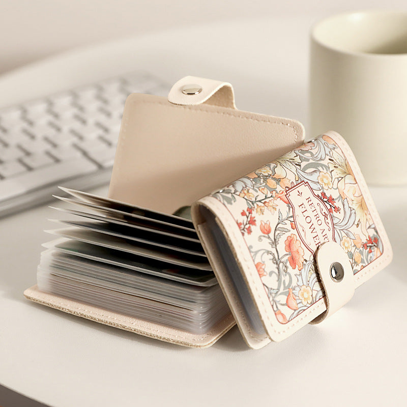 Vintage Floral Leather Card Cases DP25C653