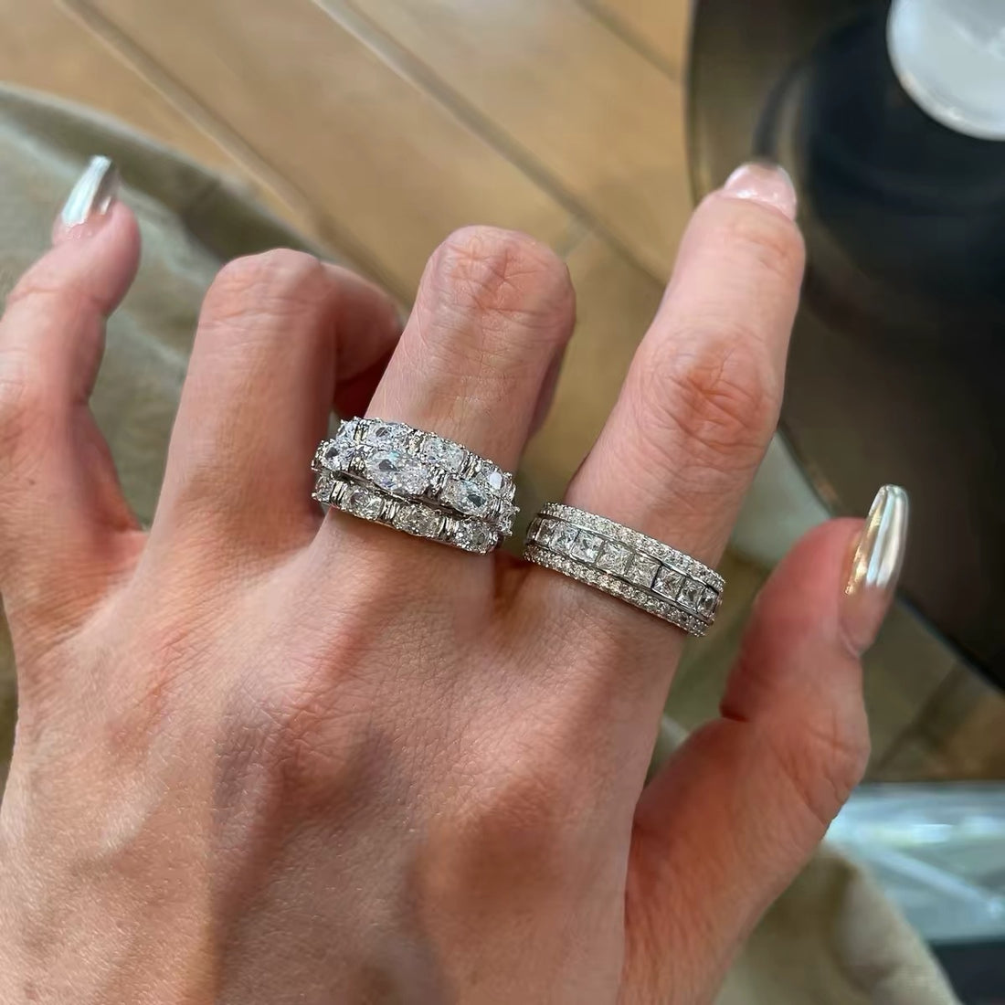 Sparkly Rhinestone Stackable Ring - DippedShop Wholesale - #4243
