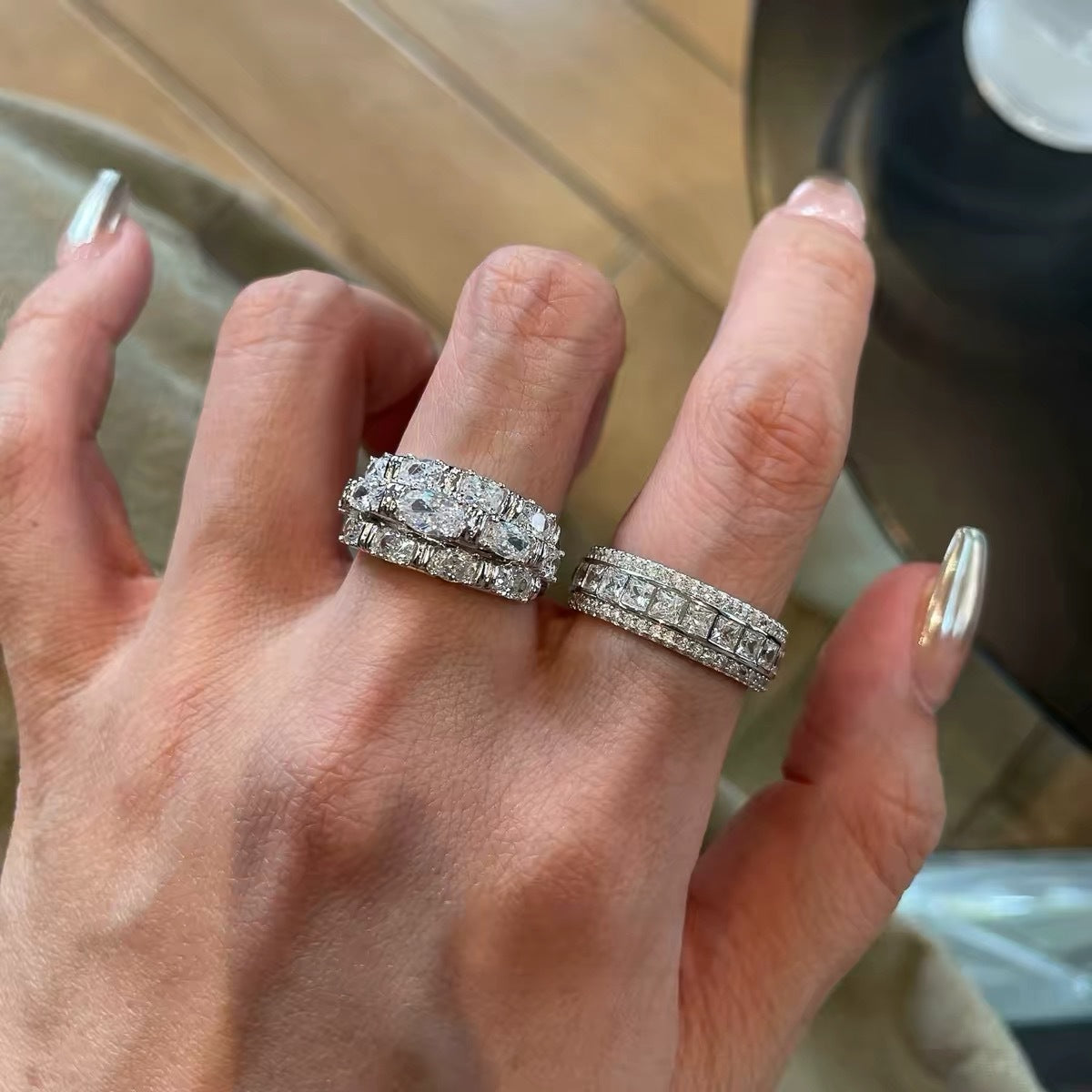 Sparkly Rhinestone Stackable Ring - DippedShop Wholesale - #7011