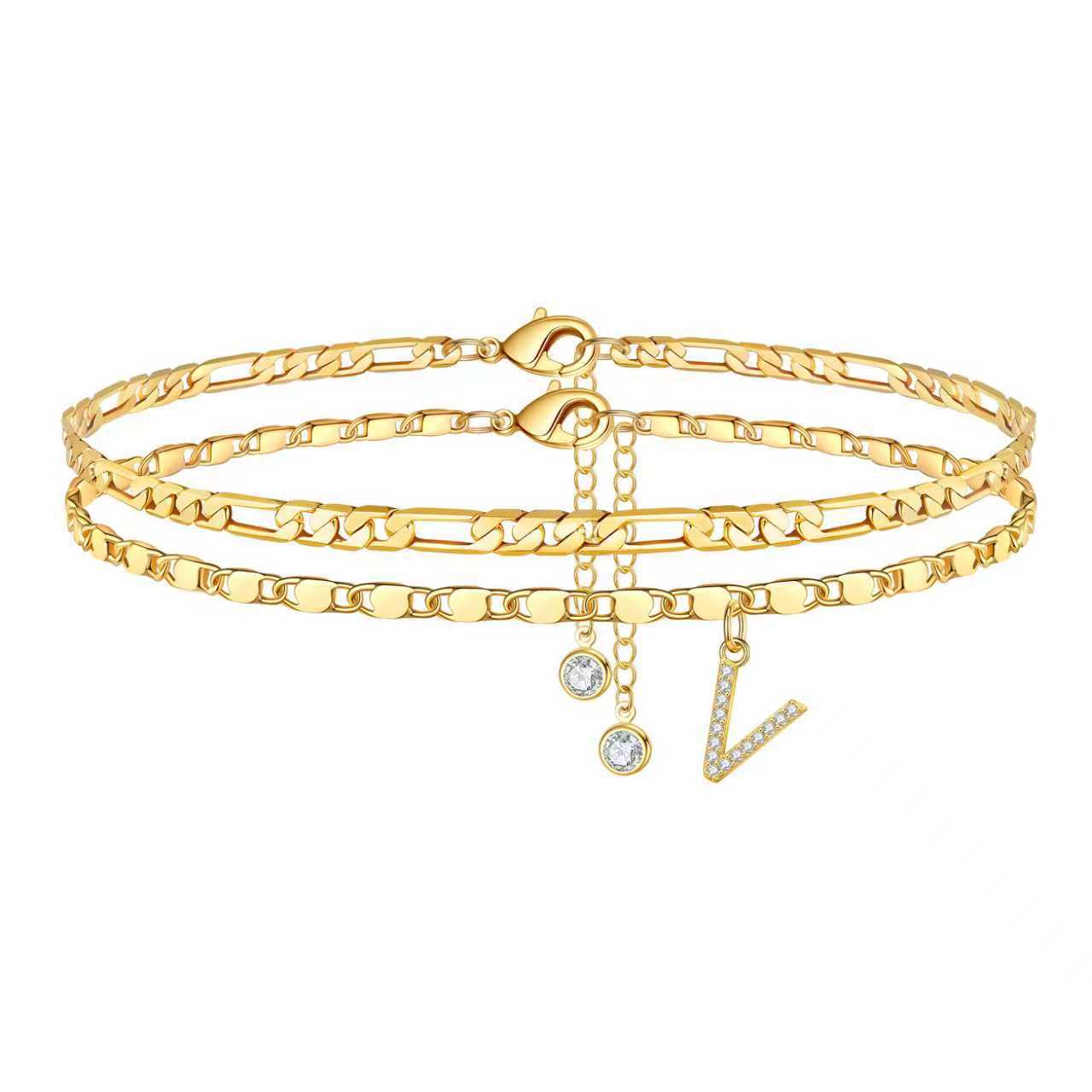 Elegant Gold Plated Double Lay - DippedShop Wholesale - #5571