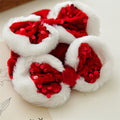 Cute Red Sequins Bowknot Velet Hair Scrunchie 6W6HSR436