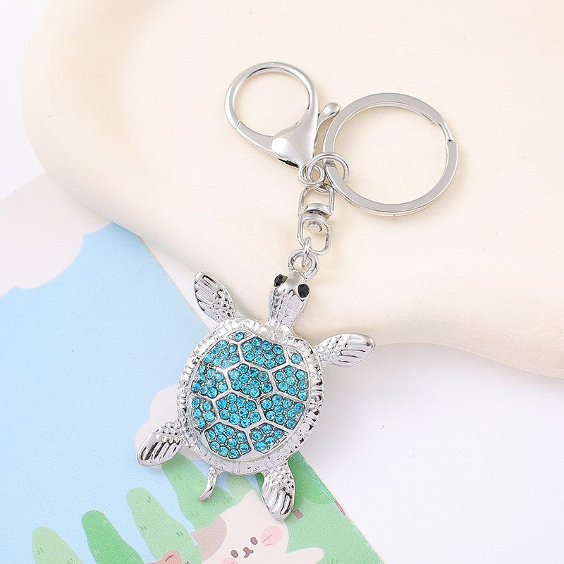Funny Rhinestones Dolphin Pendant Keychain Bag Charm 6W10BBC632