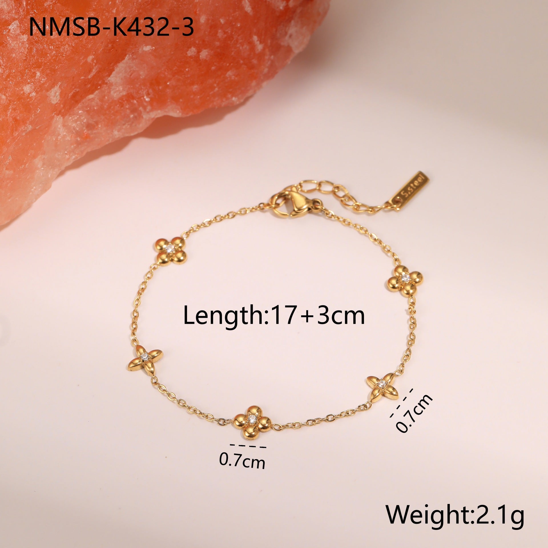 Delicate Gold-Tone Zircon Star - DippedShop Wholesale - #1923