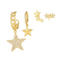 Stylish Gold Plated Moon Penda - DippedShop Wholesale - #1091