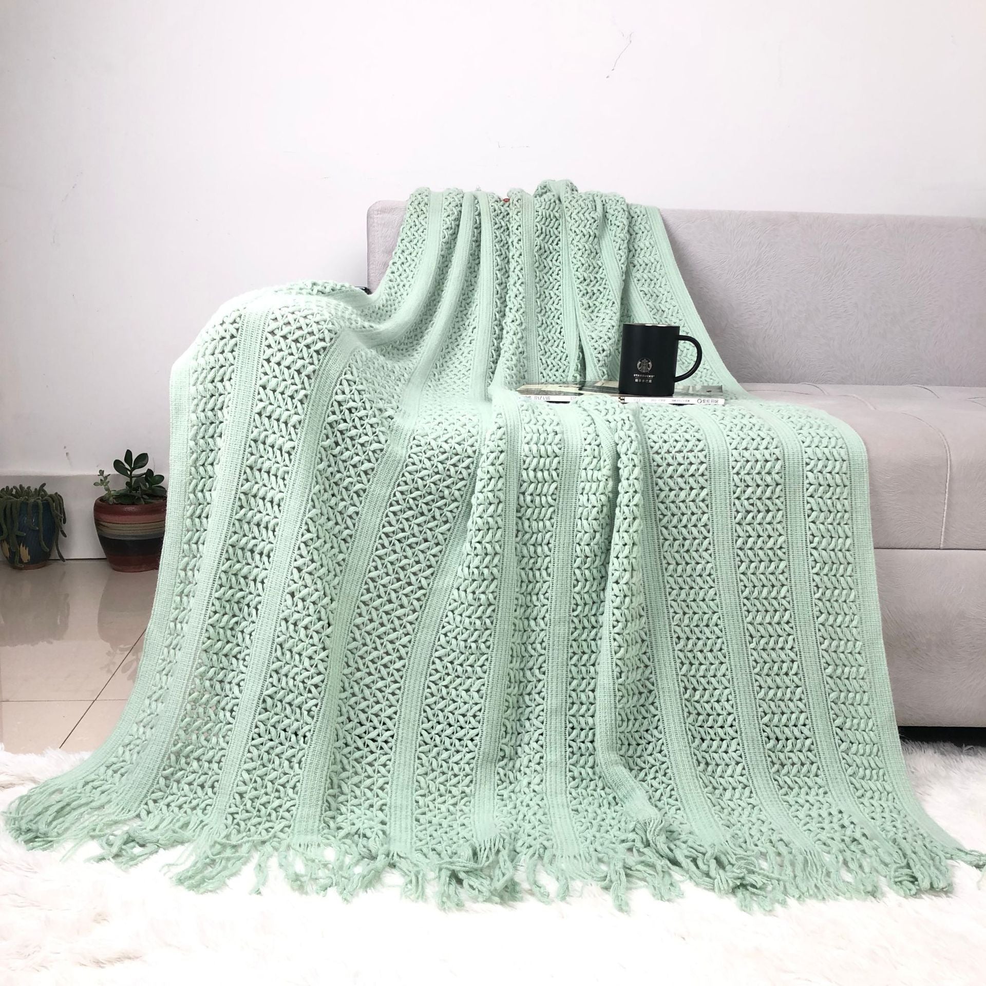Cable Knit Sofa Blanket - DippedShop Wholesale - #9603