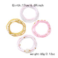 Cute Multi-Color Beaded Chain Stackable Bracelets 6W6JBR505