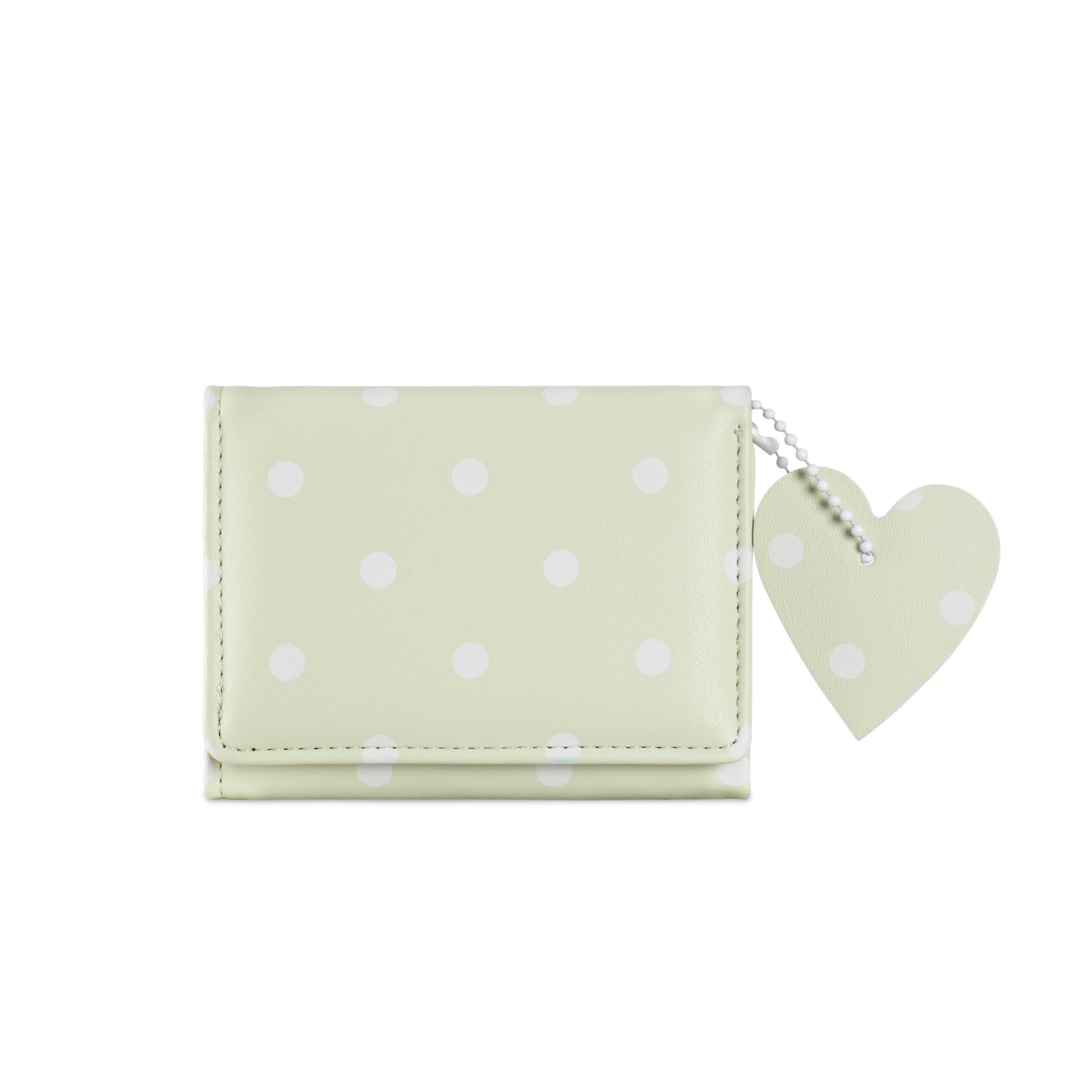 Minimalist Polka Dots Heart Pendant Coin Purse 6S10BWB121