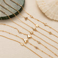 Trendy Gold Plated Zirconia Chain Bracelet 6W6JBR331