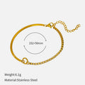Minimalist Cubic Zirconia Gold Plated Chain Bracelet 6W6JBR522