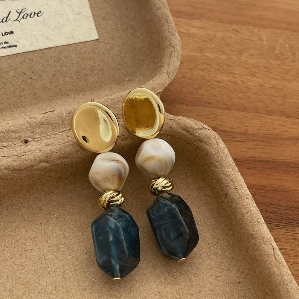 Vintage Geometric Resin Earrings - DippedShop Wholesale - #1587