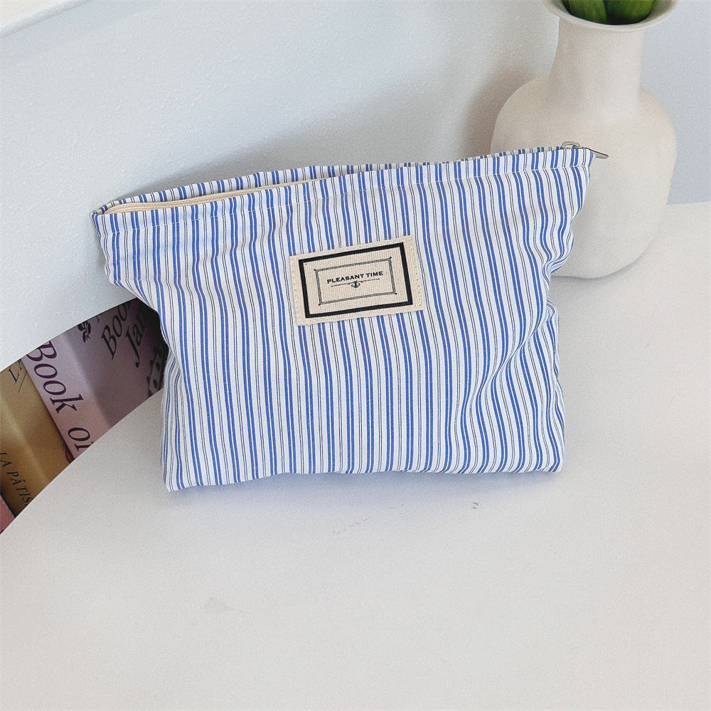 Striped Color Block Portable  Make Up Bag DP25A568