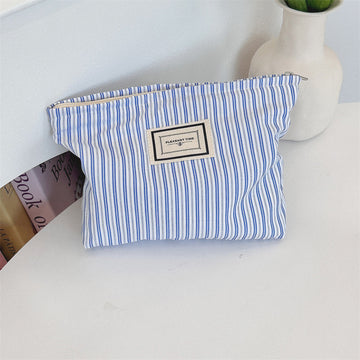 Striped Color Block Portable  Make Up Bag DP25A568