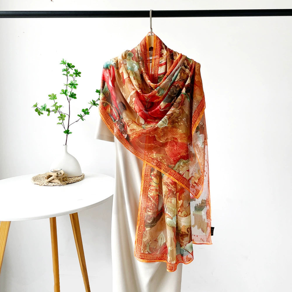 Floral Burnout Shawl - DippedShop Wholesale - #4163