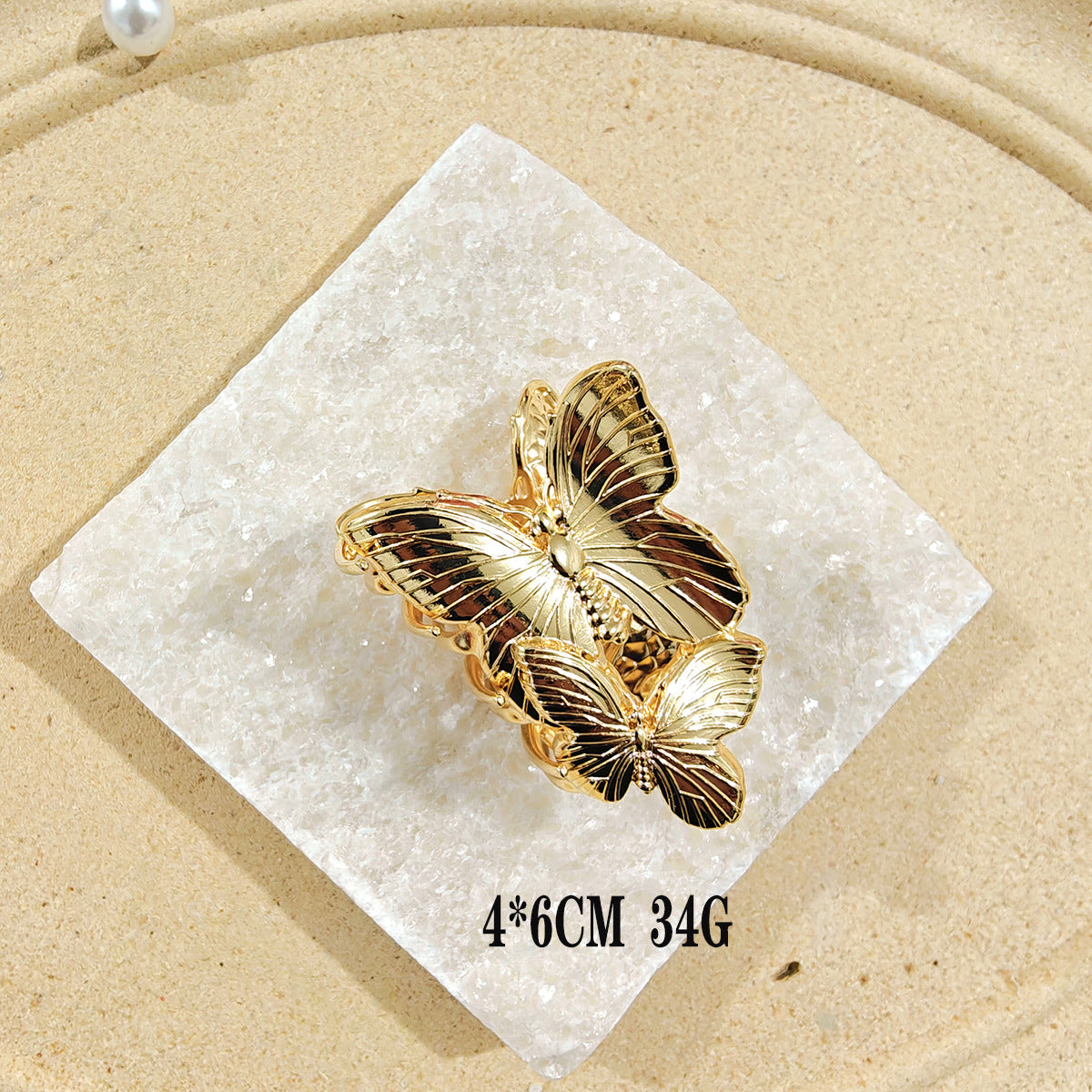 Vintage Gold Plated Geometric Large Hair Claw MK2MBEP6W6HCP366