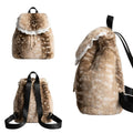 Cute Cartoon Lace Trim Fuzzy Plush Backpack 6W10BBG1955