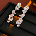 Minimalist Irregular Ruffled Metal Splice Necklace 6W6JNC961