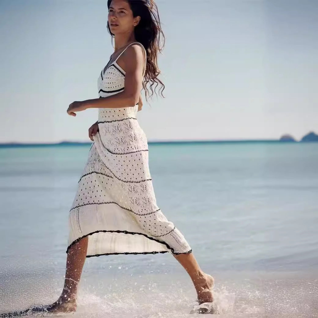 Hollow Out Knit Swim Cover Up - DippedShop Wholesale - #3347