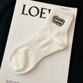 Letter Embroidered Socks - DippedShop Wholesale - #7859