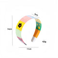 Dopamine Style Floral Pattern Acetate Wide Headband MK2PIM6W6HBD67