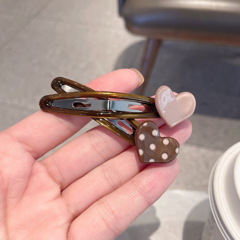 Cute Acetate Heart Snap Hair Clip 6W6HPN109