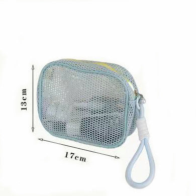 Dopamine Solid Color Mesh Hollow Makeup Bag MK2BW6S10BOB86