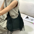 Vintage Studded Tassel Hobo Shoulder Bag 6W10BBG2360