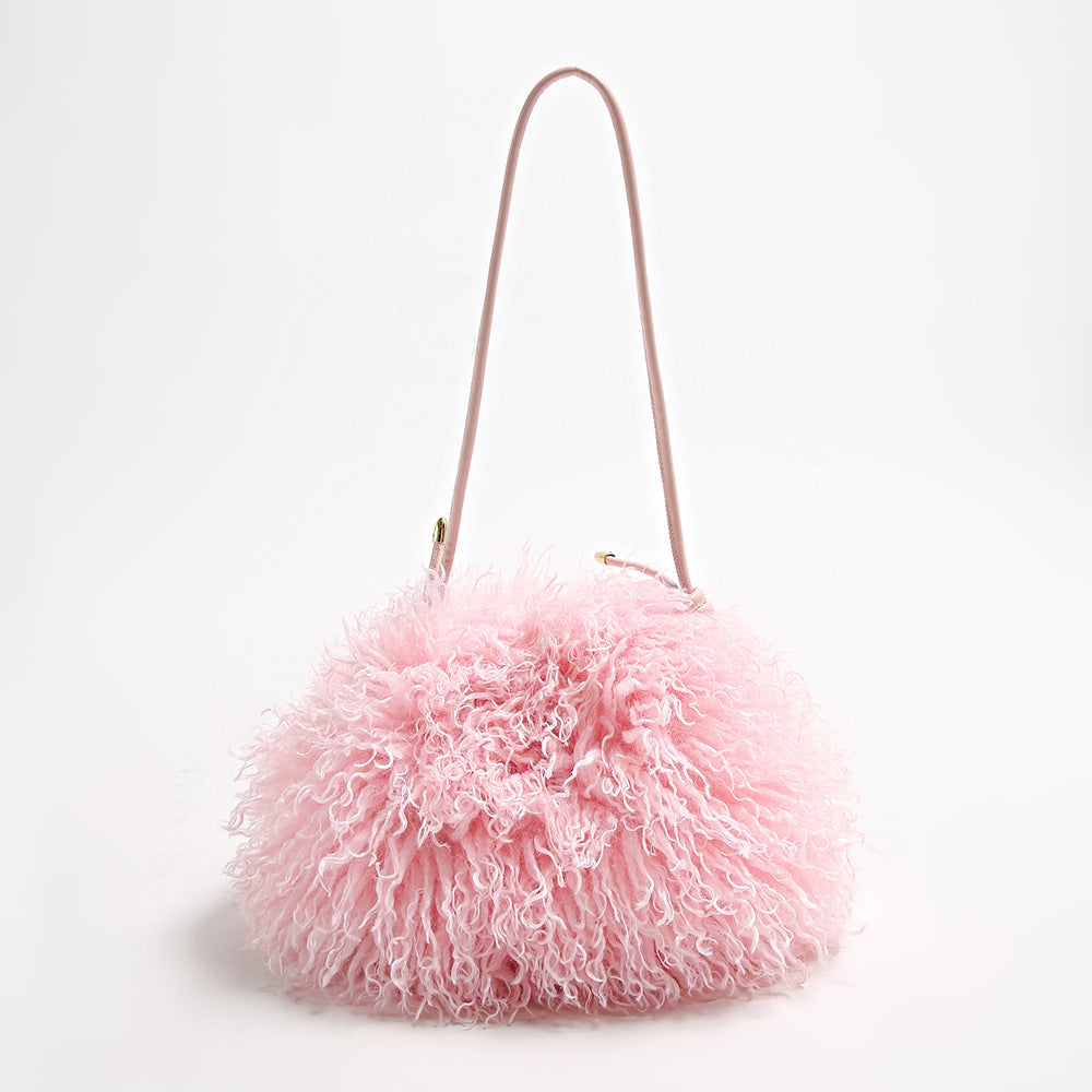 Fluffy Faux Fur Large Capacity Cloud Underarm Bag 6W10BBG2396