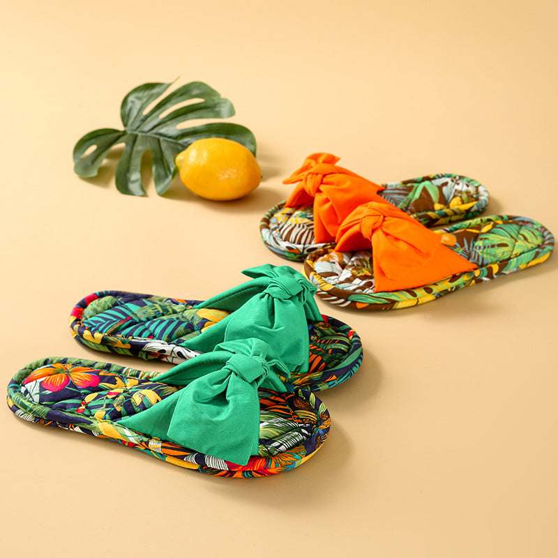 Bowknot Non-Slip Indoor Slippers - DippedShop Wholesale - #3267