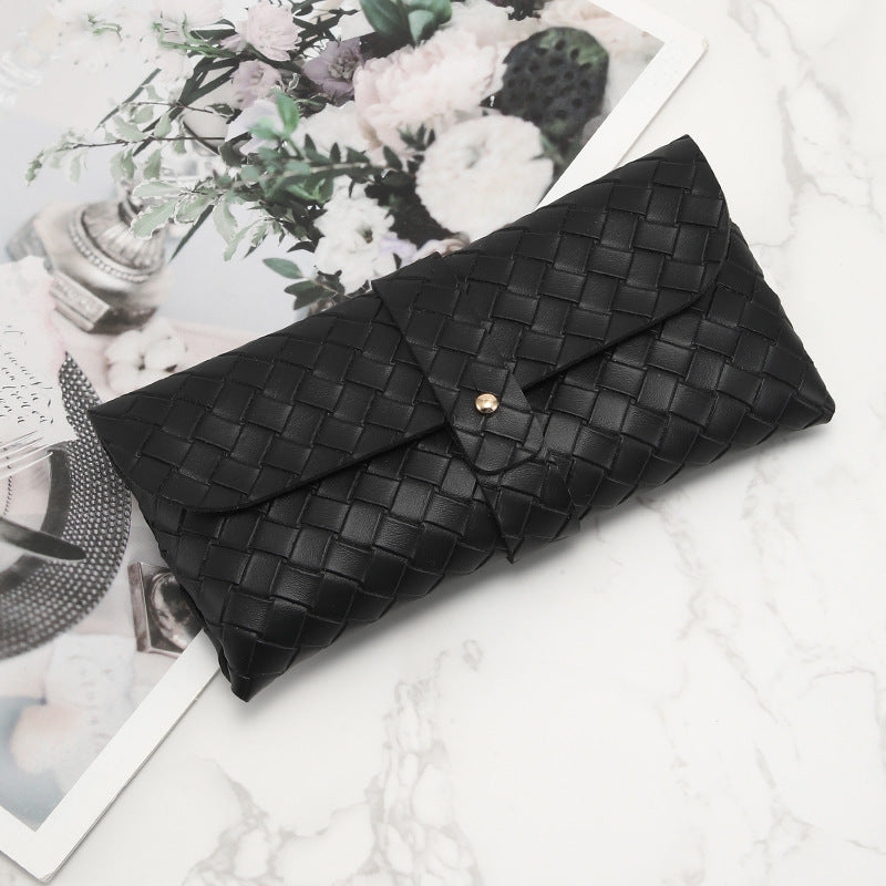 Braided PU Sunglasses Case - DippedShop Wholesale - #7267