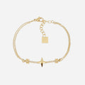 Trendy Gold Plated Zirconia Chain Bracelet 6W6JBR331