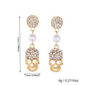 Halloween Rhinestone Skeleton Ghost Tassel Earrings 6W6JER550