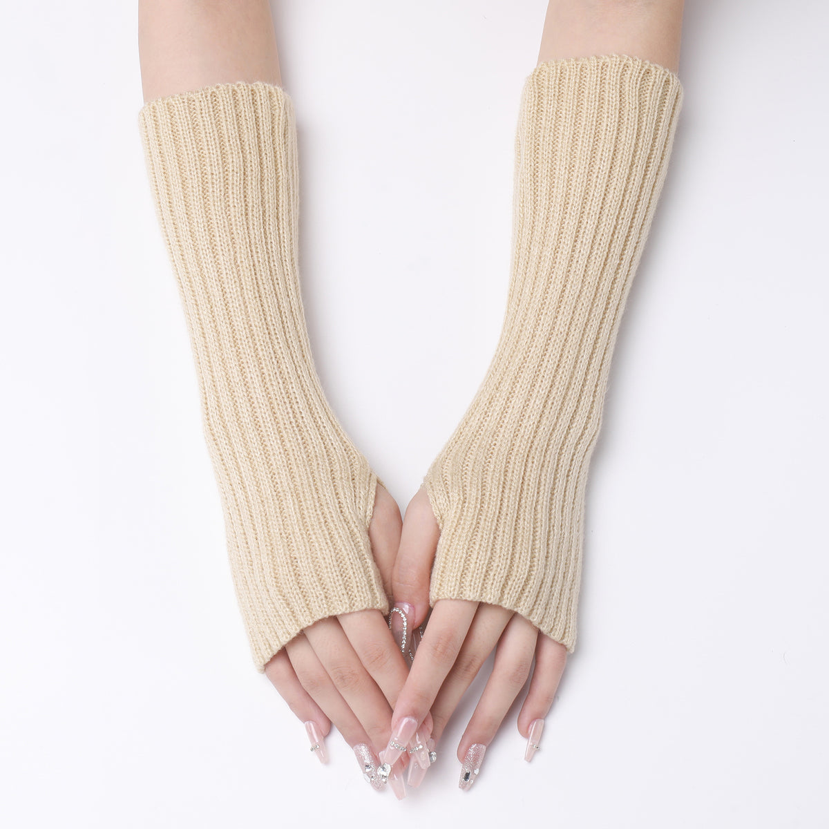 Long Fingerless Arm Warmers - DippedShop Wholesale - #7027