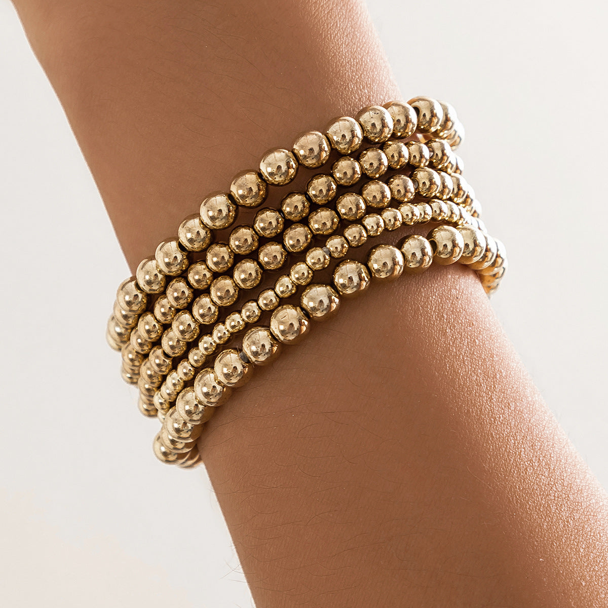Trendy Layered Round Beaded St - DippedShop Wholesale - #2179