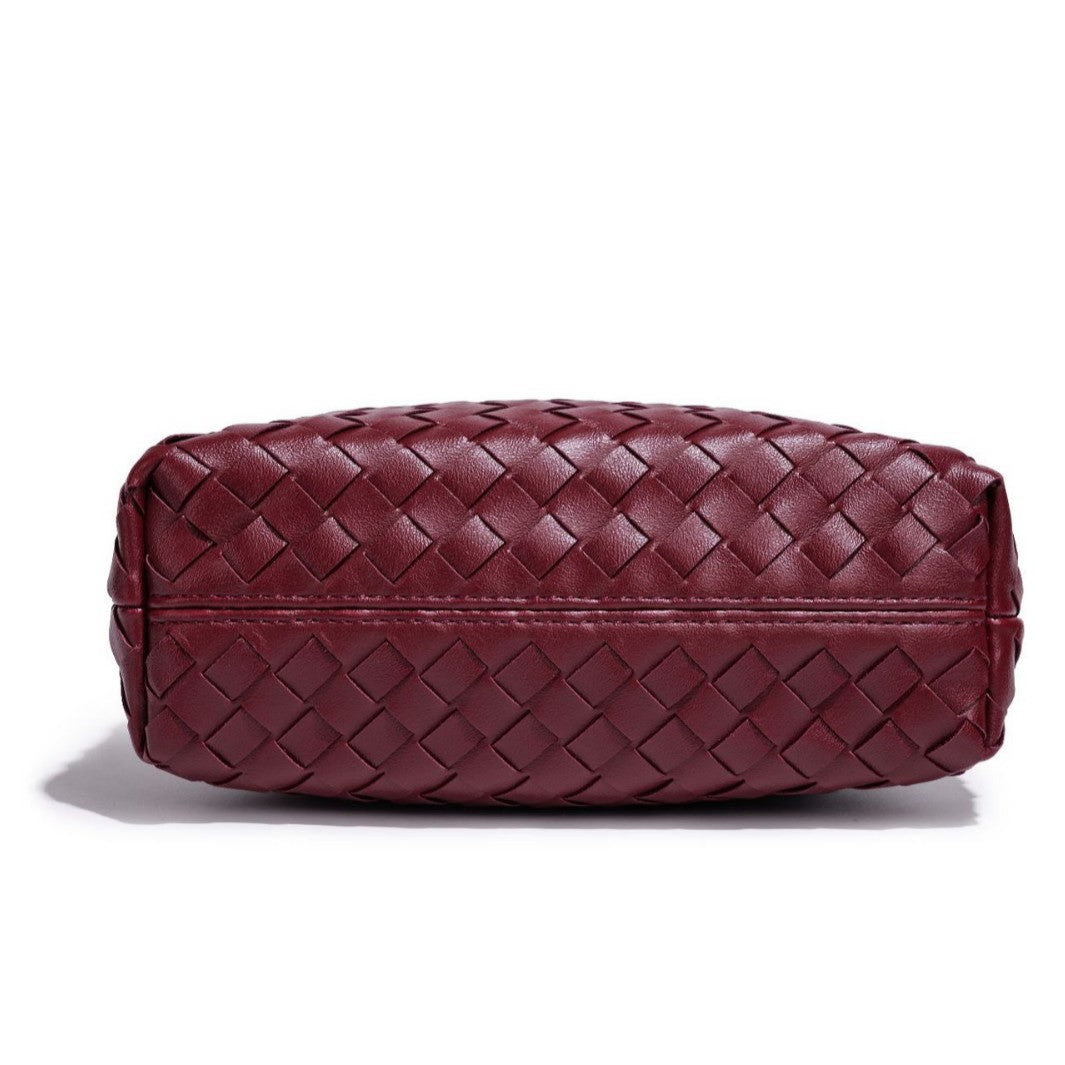 Fashion Woven Plaid Cloud Shoulder Bag 6W10BBG2419