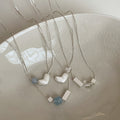 Danity Beaded Heart Square Charm Choker Necklace 6W6JNC446