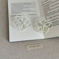 Hollow Line Floral Stud Earrings - DippedShop Wholesale - #8579