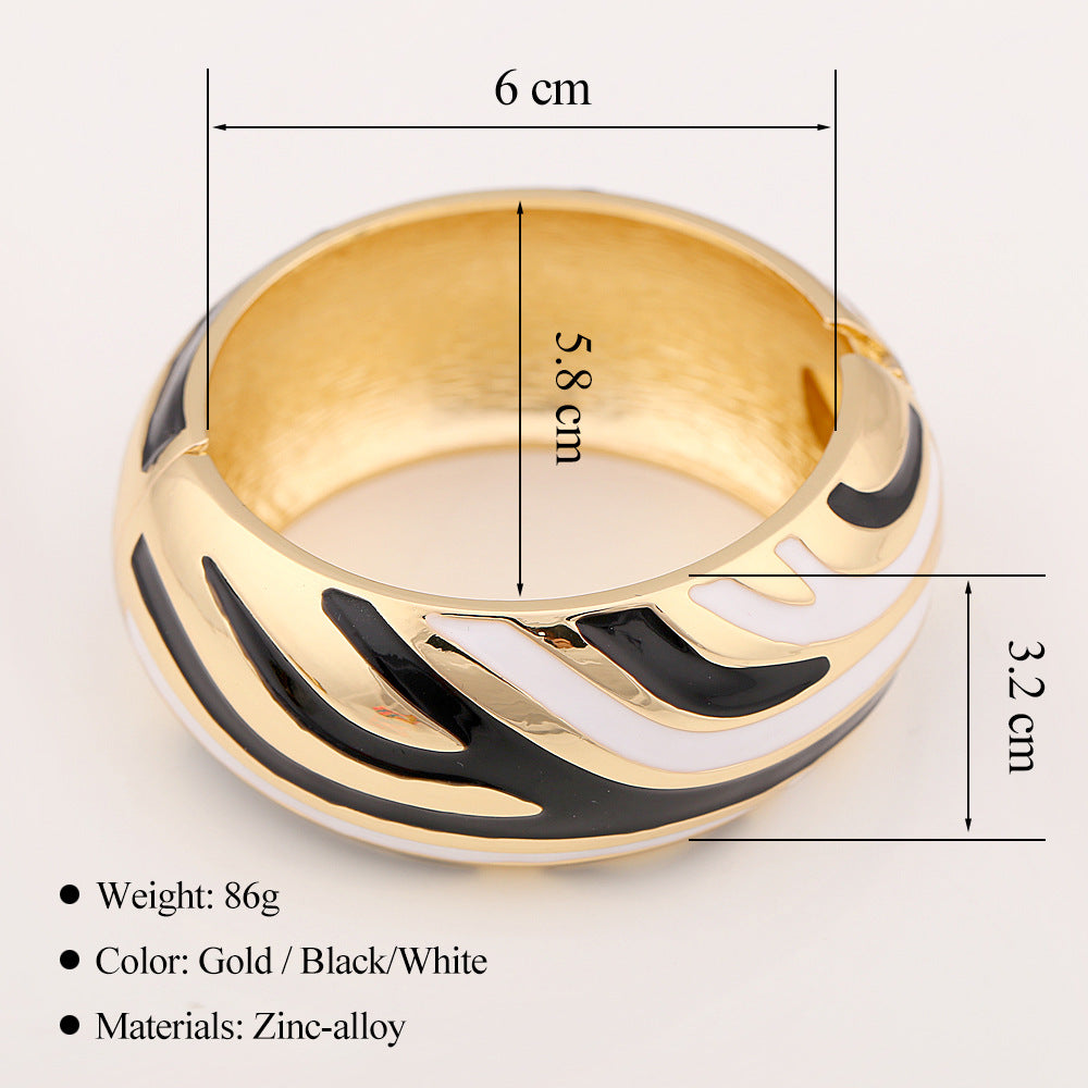 Trendy Wide Enamel Bangle - DippedShop Wholesale - #5075