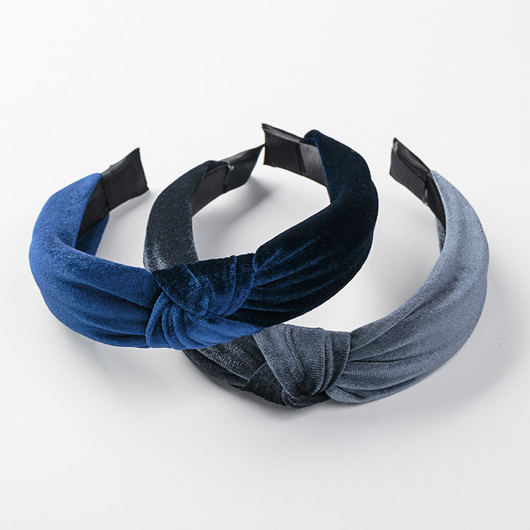 Wide Knotted Velvet Headband DPJH18