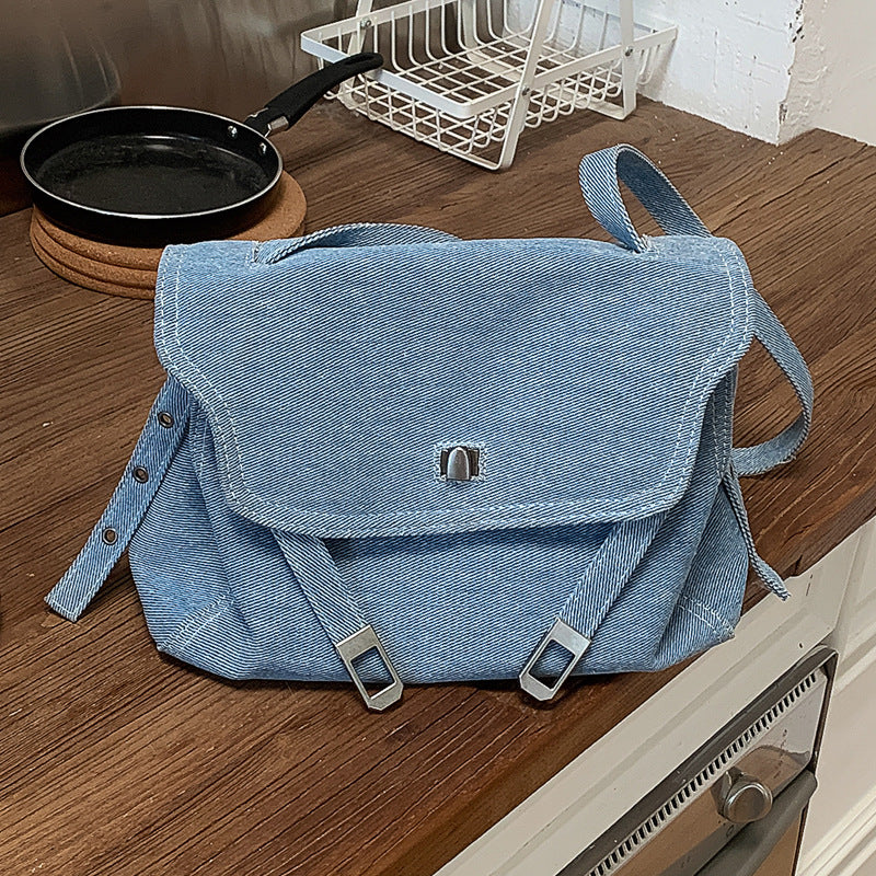 Casual Denim Flap Shoulder Bag 6W10BBG1351