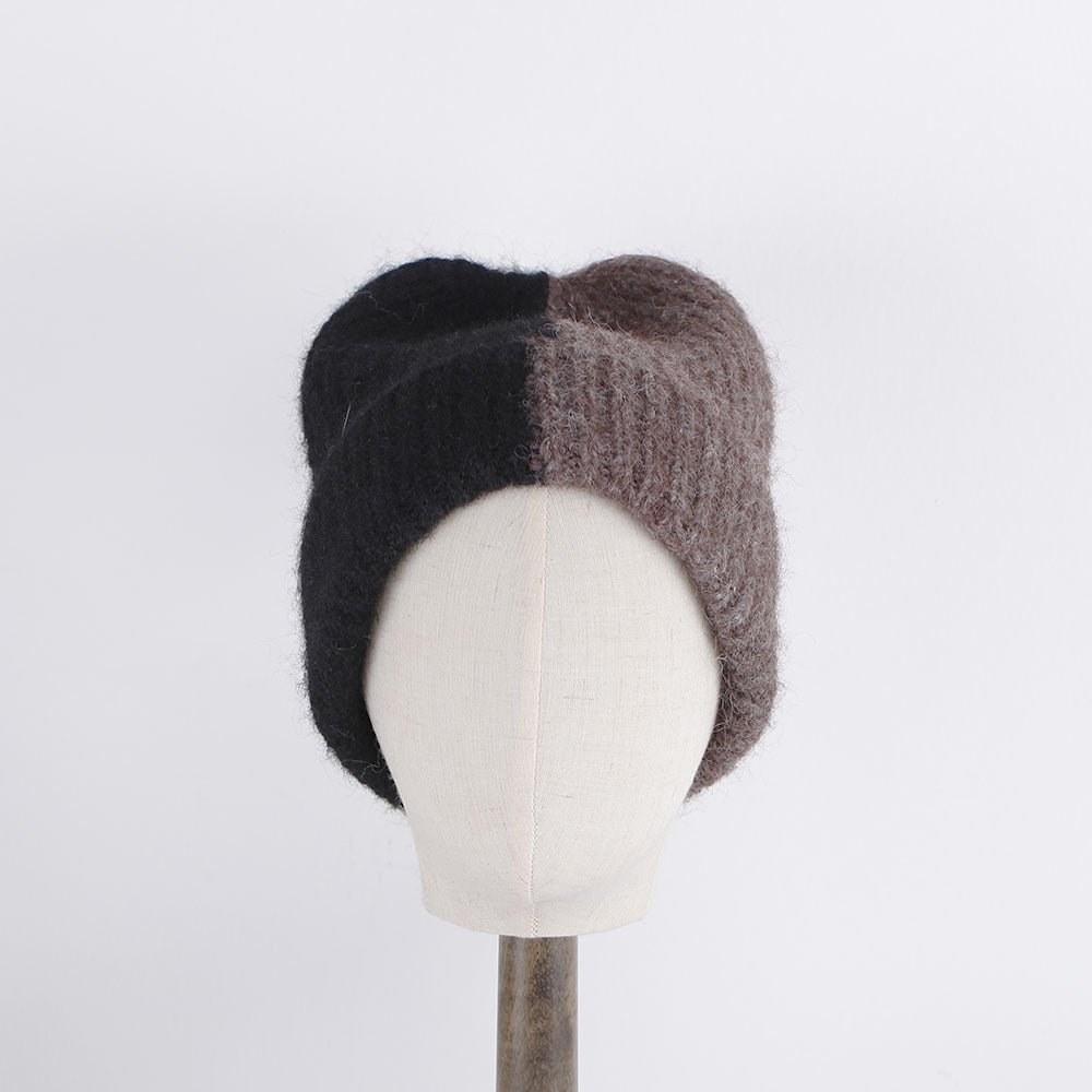 Simple Ribbed  Color Block Knit Beanie 6W6HAT700