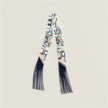 Fresh Color Block Persimmon Print Silk Scarf 6W6NSI219