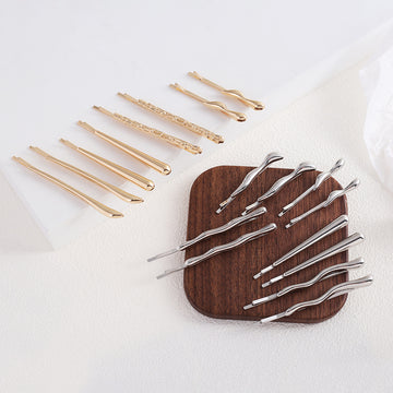 Elegant Gold Plated Geometric Metal Hair Clips MK2MBEP6W6HCP381