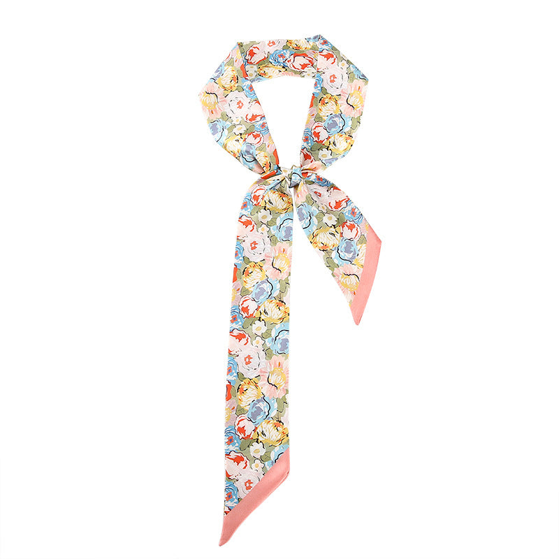 Chic Floral Print Skin Silk Scarf 6W6NSI221